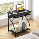 27.5 Inch Laptop Table Computer Desk for Small Spaces with Pull-out Keyboard Tray by DirectDeals
