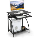 27.5 Inch Laptop Table Computer Desk for Small Spaces with Pull-out Keyboard Tray by LJGDeals