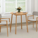 27.5 Inch Round Bamboo Dining Table for 2-4 Person-Natural