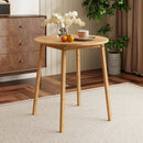 27.5 Inch Round Bamboo Dining Table for 2-4 Person-Natural by LJGDeals
