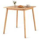 27.5 Inch Square Bamboo Dining Table for 2-4 People-Natural