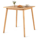 27.5 Inch Square Bamboo Dining Table for 2-4 People-Natural by LJGDeals