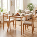 27.5 Inch Square Bamboo Dining Table for 2-4 People-Natural by LJGDeals