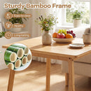 27.5 Inch Square Bamboo Dining Table for 2-4 People-Natural by LJGDeals