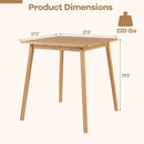 27.5 Inch Square Bamboo Dining Table for 2-4 People-Natural by LJGDeals