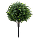 Artificial Cypress Topiary Trees 27.5" with Ground Spikes Set of 2 by DirectDeals