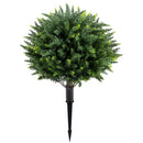 Artificial Cypress Topiary Trees 27.5" with Ground Spikes Set of 2 by LJGDeals