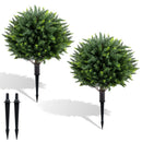 Artificial Cypress Topiary Trees 27.5" with Ground Spikes Set of 2 by LJGDeals
