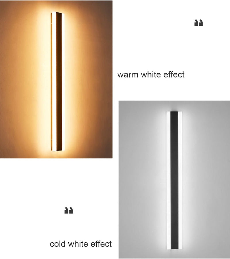 Black Outdoor Waterproof LED Wall Lamp With App Control Model