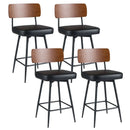 27 Inch Padded Counter Barstools Set of 4 with Metal Legs by LJGDeals