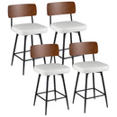 27 Inch Padded Counter Barstools Set of 4 with Metal Legs by LJGDeals