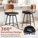 27 Inch Padded Counter Barstools Set of 2 with Metal Legs by LJGDeals