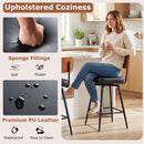 27 Inch Padded Counter Barstools Set of 2 with Metal Legs by LJGDeals
