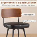 27 Inch Padded Counter Barstools Set of 2 with Metal Legs by LJGDeals