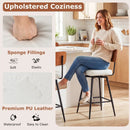27 Inch Padded Counter Barstools Set of 2 with Metal Legs by LJGDeals