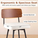 27 Inch Padded Counter Barstools Set of 2 with Metal Legs by LJGDeals