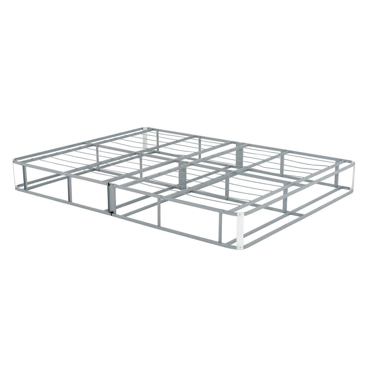 Foldable 9" Twin Size Metal Mattress Box Spring Foundation Bedroom Furniture Bed Base - Gray, photo 3 of 7