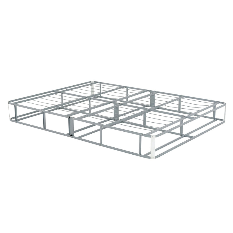 Foldable 9" Twin Size Metal Mattress Box Spring Foundation Bedroom Furniture Bed Base - Gray, photo 3 of 7