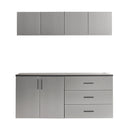 Astro Series - Garage Cabinet Set C With Soft Closing Drawers - Metallic Gray by HouseOfZazla