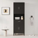 Freestanding Tall Bathroom Cabinet With Soft Close Doors And Adjustable Shelves by Unique Piece Furniture