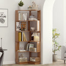 6-Tier L-Shaped Corner Bookshelf with Anti-Tip Safety Kit