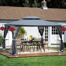 Patio Gazebo Tent With Ventilated Double Roof And Mosquito Net For Backyard Or Garden by HouseOfZazla