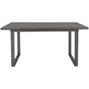 6-Pieces Family Furniture, Solid Wood Dining Room Set with Rectangular Table & 4 Chairs with Bench (Gray)