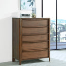 Verona - 5 Drawer Chest With - Walnut by HouseOfZazla