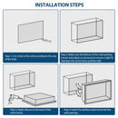 Modern Stainless Steel Shower Niche Double Shelf For Bathroom