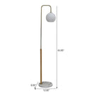 Tall Corner Floor Lamp For Living Room - White