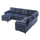 Convertible U-Shaped Sectional Sofa Bed With USB Ports And Storage by HouseOfZazla