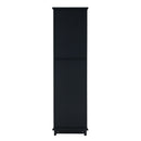 Tall Bathroom Storage Cabinet With Glass Doors, Free-Standing, Two Drawers, And Adjustable Shelves, Board, Painted Perfect For Displaying Your Favorite Items by HouseOfZazla