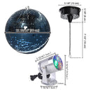 Yescom Shiny Disco Ball with Motor, RGB Light Event Party Decor by yescomusa