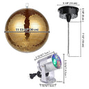 Yescom Shiny Disco Ball with Motor, RGB Light Event Party Decor by yescomusa