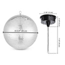 Yescom Shiny Disco Ball with Motor, RGB Light Event Party Decor