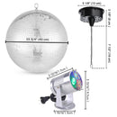 Yescom Shiny Disco Ball with Motor, RGB Light Event Party Decor by yescomusa