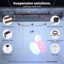 Yescom 16in Shiny Disco Ball with Motor, 8 RGB Lights for Event Party