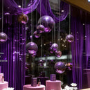 Yescom Purple Mirror Ball for Mardi Gras Awards Ceremonies