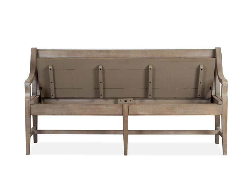 Paxton Place - Bench With Back - Dovetail Gray, photo 3 of 7