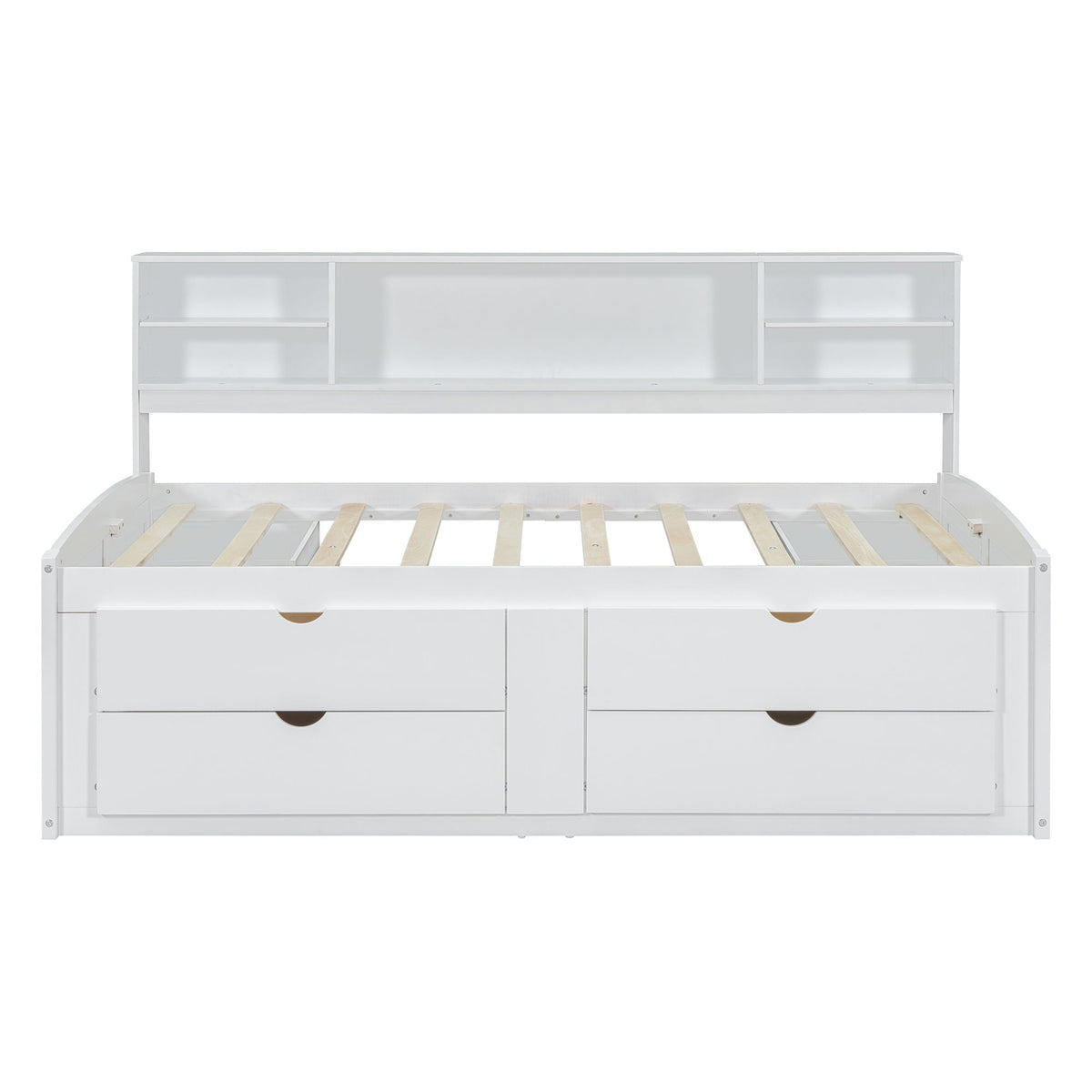 Daybed With 2 Bedside Cabinets, Upper Shelves And 4 Drawers, photo 8 of 21
