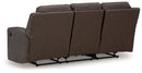 Lavenhorne - Rec Sofa W/Drop Down Table - Granite by Unique Piece Furniture