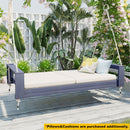 Twin Size Porch Swing Bed Seating Gray