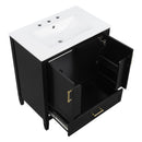 Elegant Fluted Bathroom Vanity With Sink, Soft Close Doors & Drawer by HouseOfZazla
