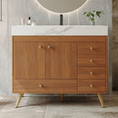36" Freestanding Bathroom Vanity with Faux Marble Top