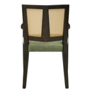 Mid Century Modern Arm Dining Chair Set With Rattan Backrest by HouseOfZazla