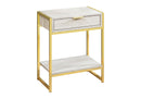 Accent Side Table, Storage Drawer, Spacious Tabletop by HouseOfZazla