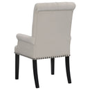 Norwich - Dining Arm Chair With Button Tufting And Rolled Top by HouseOfZazla
