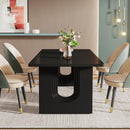 Rectangular Dining Table For 6 - 8 People With Pedestal Base by HouseOfZazla
