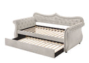 Adkins Daybed & Trundle, Beige Fabric