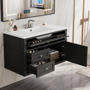 36" Wall Mounted Bathroom Vanity with Ceramic Sink and Storage by HouseOfZazla